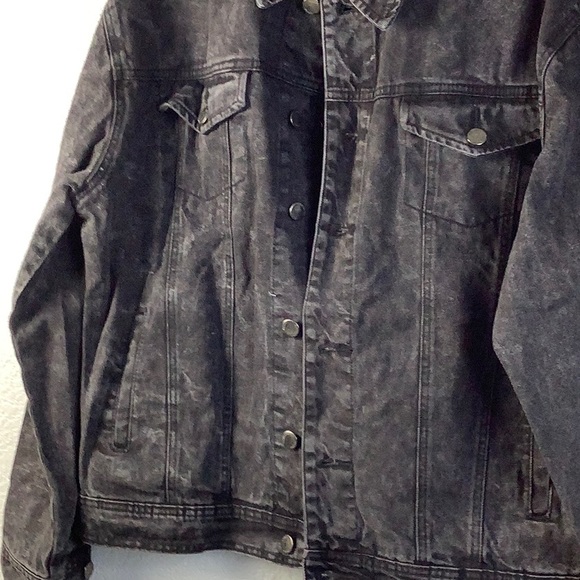 NWOT Black Denim Jacket Button Closure Size XLarge Red Label by Patrol Jeans - Picture 10 of 12